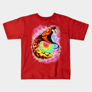 Snake Attack Psychedelic Art Kids T-Shirt